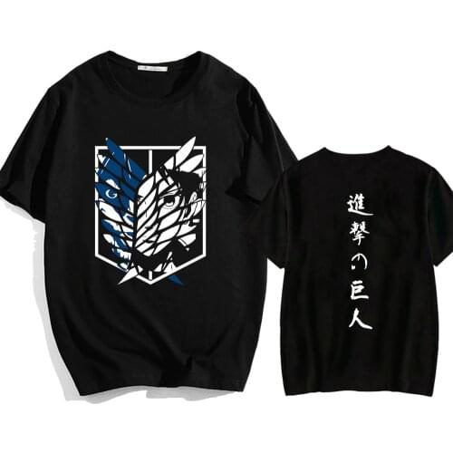 Japanese Anime Attacks on Titan T-shirt Women Streetwear Tshirt Unisex Top Tees Female