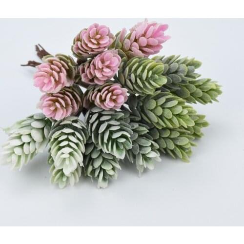 6pcs Artificial Flowers Pineapple Grass Pine cone Fake Plant Wedding Christmas Decoration DIY Craft Home Decor Wreath Scrapbook