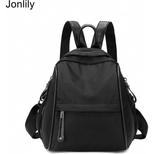 Jonlily Women Mini Nylon Backpack Casual Rucksack Female Fashion Daybag Shoulder Bag Handbag Teens Elegant Purse -KG638