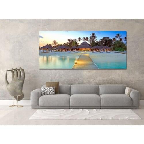 Sea Hawaii Landscape Tropical Wall Art Canvas Poster Prints for Bedroom Living Room Wall Art Decorations Decoracion Para Sala