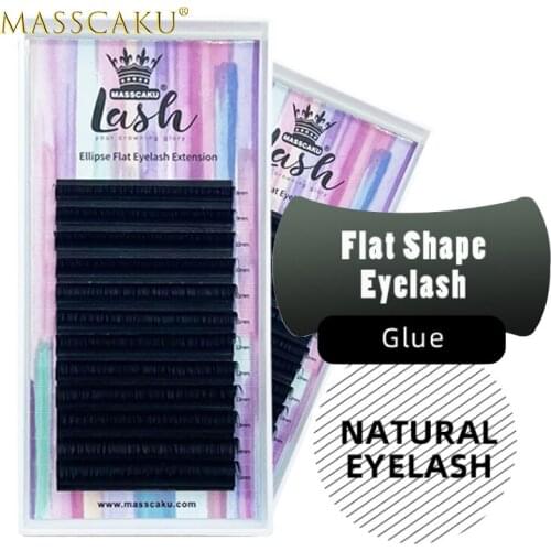 Wholesale cashmere flat lashes 8-18mm length faux mink silk individual lash top quality matte flat lash extensions luxury Flat