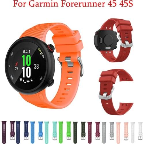 Colorful Silicone Wristband Strap for Garmin Forerunner 45 45S Official style Replacement Smart watch Fashion Band accessories