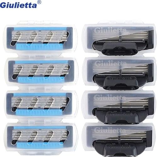 8pcs/lot Shaving Razor Blades Beard 4 Layer Classic Razor Blade Men Shaver Knives Replacement Heads for Gillettee Mache 3
