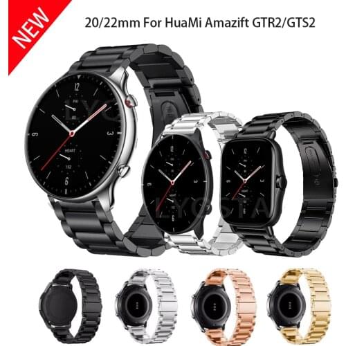 GTR 2E Metal Strap For Xiaomi Huami Amazfit GTR 47mm GTR2 Bracelet Amazfit Pace Stratos 2 2S 3 Correa GTS2E 20/22mm Watchband