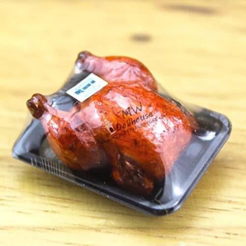 Mini Roast Duck Turkey Grocery Store Food Model Dollhouse Food Decoration Accessories