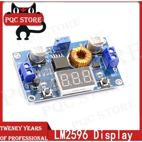 10pcs LM2596 LM2596S power module + LED Voltmeter DC-DC adjustable step-down power supply module with digital display