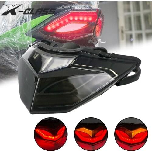 Motorcycle Tail Light Rear Brake Running Light Turn Signal LED Indicator Accessories For Kawasaki Ninja 250 300 250R 2013-2016