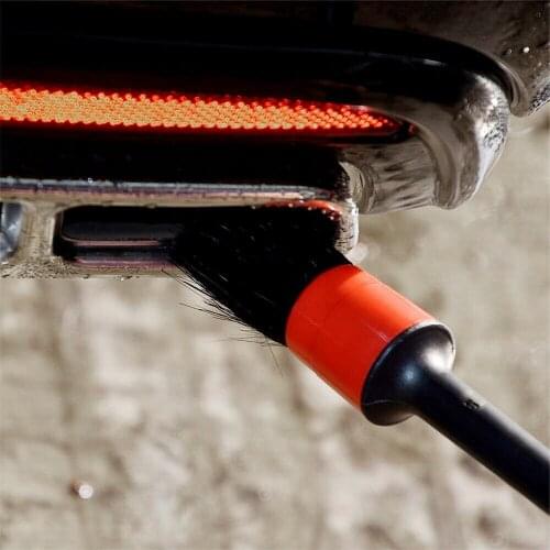 Soft Car Cleaning Detail Brushes PP Rubber Wire Black & Red Car Brush Detailing Brush High Quality