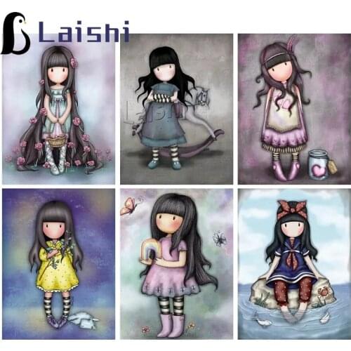 5D DIY Diamond Painting Cute cartoon little girl Set Diamond Mosaic Picture Of Rhinestone Embroidery New Arrival Decor For Hom