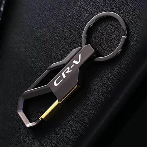 New laser engraving style car logo Keychain Metal Alloy Buckle Waist Car Key Chain Key Chain accessories for Honda crv CR-V 2019