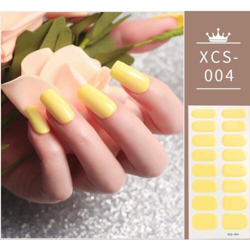 Wholesale Color Gradual Change Nail Sticker Full Cover Glitter Nail Polish Strips Wraps