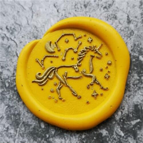 Galaxy unicorn sello horse wax seal stamp Retro Wood Stamp Sealing Wax Seal Stamp Wedding Decorative sealing Stamp wax seals