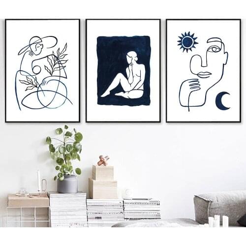 Line Draw Feature Canvas Posters and Prints Minimalist Painting Abstract Wall Art Decorative Picture Nordic Style Home Decor