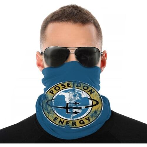 Worn Poseidon Logo Magic Scarf Neck Face Mask Unisex Halloween Tube Mask Balaclava Bandanas Polyester Headband Outdoor Hiking