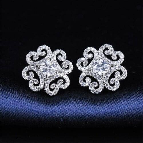 Free Shipping 2015 Hot Sale Good Quality Beautiful Fashion Zircon Stud Earrings GLE4470