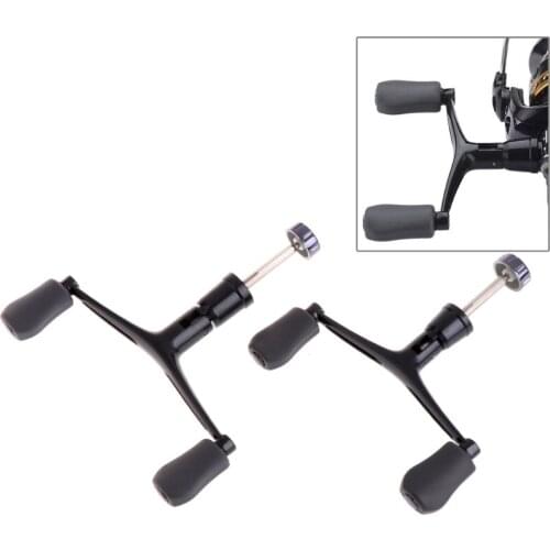 Fishing Handle Reel Double Knob Replacement Spinning Accessories Aluminum Alloy N0PC