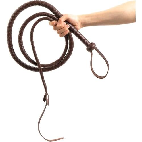 SMspade 100% handmade vintage 1.6m long microfiber bull whip for sex game, adult sex product flirting toys whip flogger