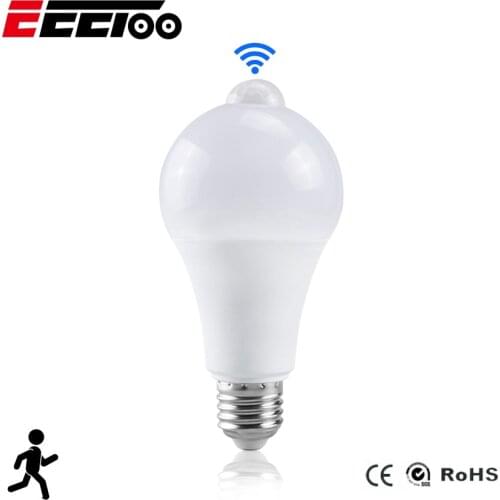 Smart E27 LED Lamp PIR Motion Sensor Light Bulb AC 85-265V 12W 15W 18W 20W Lampada LED Bulb Stair Path Night Light Smart Lamps
