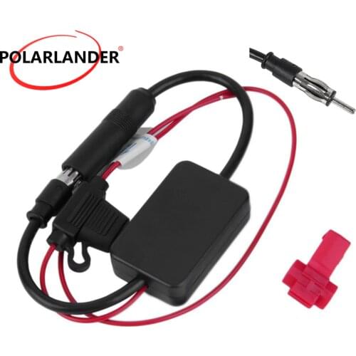 Universal Car Radio Aerials Auto FM Antenna Amplifier Signal Amp Booster Polarlander 12V Radio FM for Marine Car Vehicle Boat