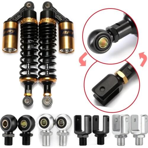 1 Pair Eye Diameter 10mm 12mm Copper Rings Motorcycle Accessories Air Shock Absorber Rear Replace Adapter U Fork End Head D10