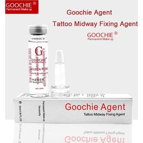 10ml/bottle Goochie Tattoo Agent Permanent Make up Tattoo Fixing Midway Agent Lock Essence PMU Permanent Makeup Repair Gel