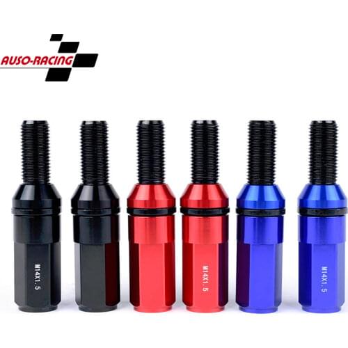 20 PCS 7075 high-strength wheel bolt 86mm length 14 * 1.5 for Porsche Volkswagen BMW Mercedes-Benz Audi Ferrari modified wheel