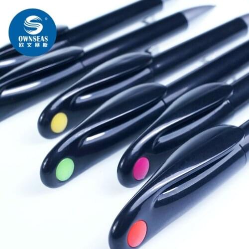 200 pcs/lot New 2013 kawaii black refill custom ballpoint pens with logo