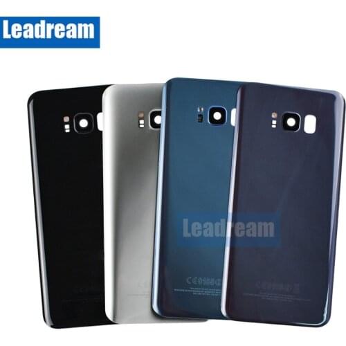50PCS Back Battery Door Housing Cover Rear Glass with Camera Lens Adhesive for Samsung Galaxy S8 Plus G950 G955 Free DHL