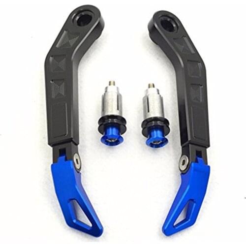 Free shipping motorcycle parts Adjustable Length Angle CNC 7/8" 22mm Protector Proguard Brake Clutch Lever Blue