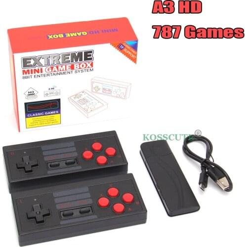 Mini Wireless Retro Video Game Console Games Stick 8 Bit Built in 787 Classic Games Support HD-Output Dual Gamepads