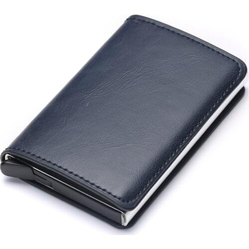 BISI GORO RFID Blocking Unisex Vintage Card Wallet Men Wallet Bag Metal Wallet For Credit Card Aluminum Box 13 Colors ID Case