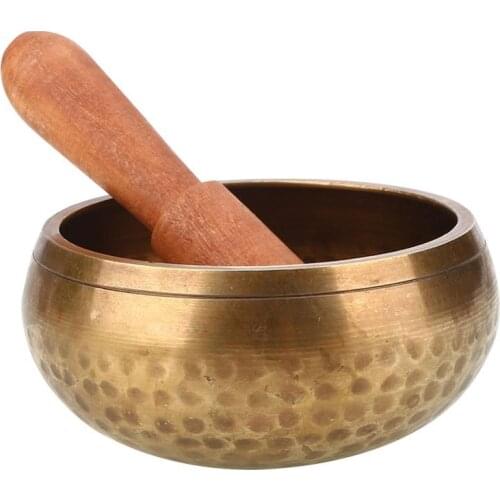 Buddhist Nepal Handmade Copper Singing Bowl Buddha Sound Bowl Relaxing Turntable Set Healing Disk Buddha Sound Nepal Yoga Medita
