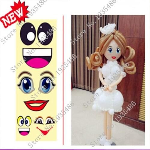 6 sheets/lot Magic Balloon Eyes paper sticker DIY decoration sticker for Doll album Balloon Wedding decoration sticker gift