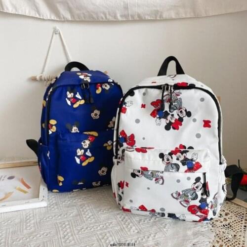 New Disney Minnie Mouse Childrens bag Cartoons kids Childrens backpack Mickey Mouse Pattern Backpack School Bag for Boys Girls
