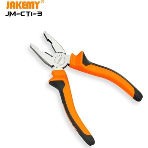 JAKEMY JM-CT1-3 Precision Safe Pliers DIY Repair Hand Tool with Comfortable Handle for Wire Gadgets Component Cutting Stripping