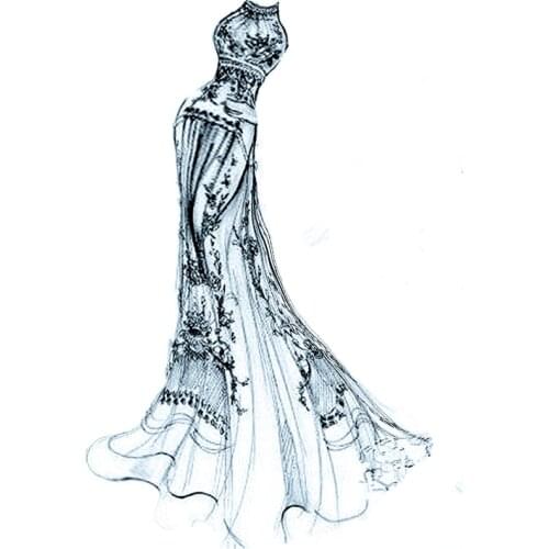 PANFELOU Classic European wedding dress metal craft paper die cutting dies Scrapbooking/DIY Embossing Valentines Day cards