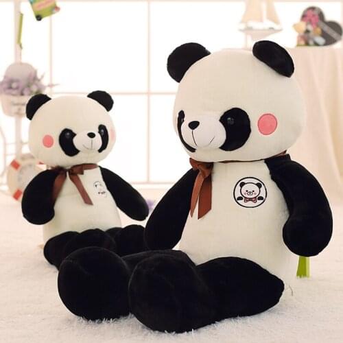 One Piece Soft PP Cotton Stuffed Plush Large Panda Toys Children Animal Cushions Sleeping Pillows For Kids Adult 3 Size