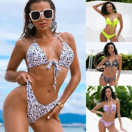 Newest Sexy Bikinis Female Micro Neon Yellow Swimwear Women High Cut Bikini Set String Swimming Suit For Women Bandage Swimsuit