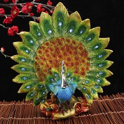 New Creative Resin Resin Spreads Tail High-Quality Sculpture Desk Decor Home Office Sculpture Garden Decoration Dropshipping