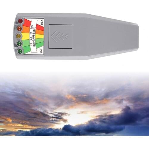 K2 Radiation Detector Portable 5 LEDs Metal Anti-radiation Electromagnetic Detector for Electromagnetic Testing
