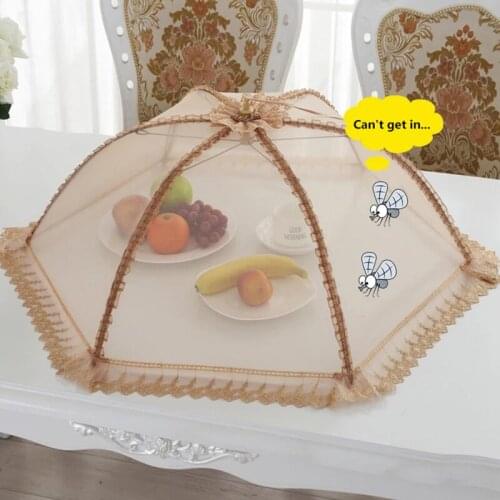 Dustproof Umbrella Cover Food Cover Anti Fly Cover Folding Removable Washable Table Cover Leftovers Food Meal Cover Household