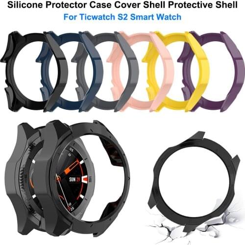 Silicone Protector Case For Ticwatch S2 Smart Watch Protective Case Cover Shell For Ticwatch S2 Cases Accessories
