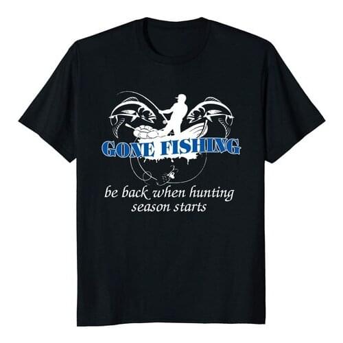 Unique Gifts for Fishermen Fishing Related Present Men Cotton T-shirt
