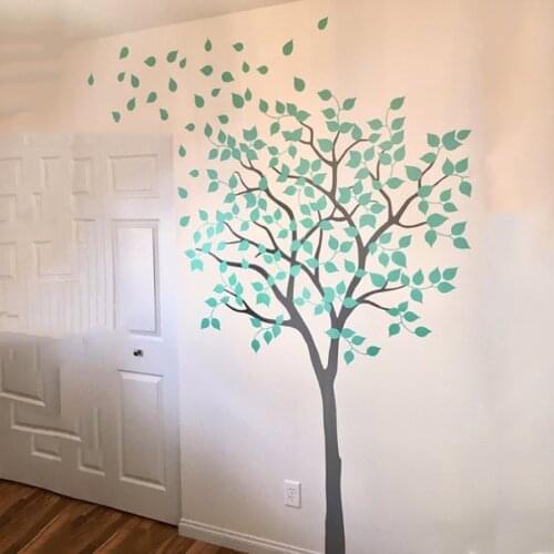 2M tall White Nursery Tree Wall Decal Wall Sticker Large Tree Home Decor Vinyl Wall Decals DIY Leaves Kids Room NEW LC1061