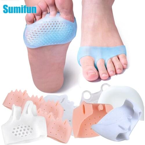 2pcs Sofe Breathable Forefoot Pad Silicone Ball of Foot Cushion For Prevent Foot Corn Callus Blisters Foot Pain Relief Protector