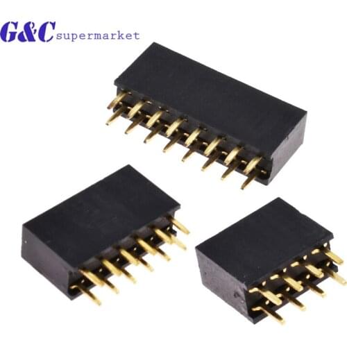50PCS 2x4P/2x6P/2x8PP Pin Header Strip 2.54mm 4-8pin Double Row Straight Female diy electronics