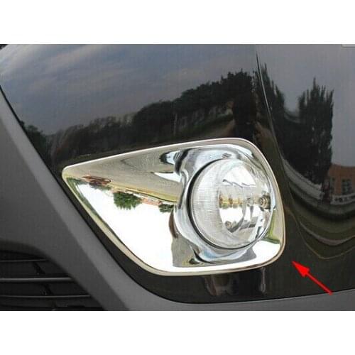 ABS Chrome Front Fog light Lamp Cover Trim For toyota RAV4 2013 2014 2015