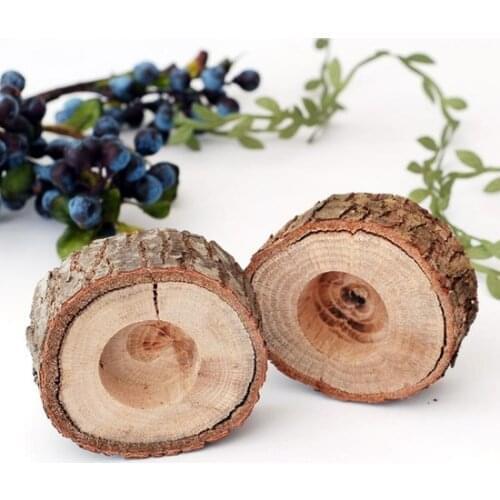 Wood Log Candle Holder Gift Home Decoration christmas decorations рождественские украшения