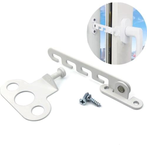 New Window limiter latch Wind Brace casement window door blocking lock Catch Stay position stopper for child safety Protection
