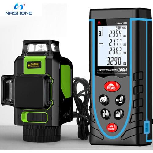 Nashone Green Laser Level Lazer Niveau Nivel Laser 360 Autonivelante Nivel A Laser 3D 12 Linhas Horizontal And Vertical